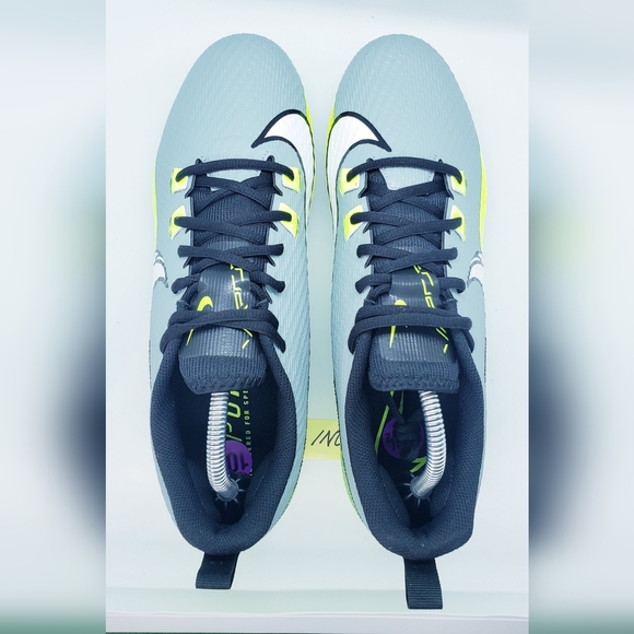 Nike Vapor Edge Speed 360 2 Football Cleats Grey Volt Men's SIZE 11 FB8446-303 - Picture 8 of 10